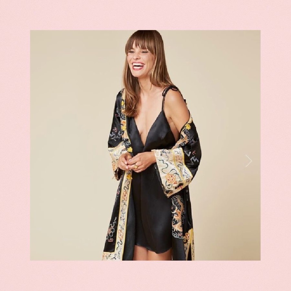 *SOLD* Reformation Silk Cayenne Dress in Black